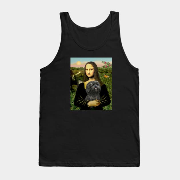 lMona Lisa with her Black Shih Tzu Tank Top by Dogs Galore and More